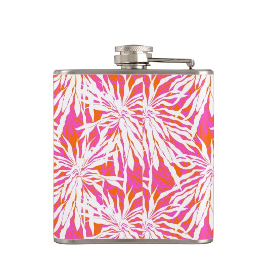 Tropical Palm Blätter Flachmann (Rückseite)