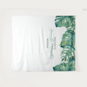 Tropical Palm Blätter Fotografie Hintergrund Wandteppich (Vorderseite (Horizontal))