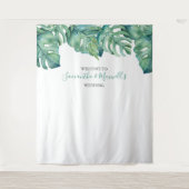 Tropical Palm Blätter Fotografie Hintergrund Wandteppich (Vorderseite)