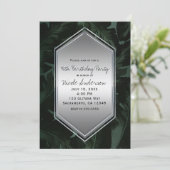 Tropical Palm Blätter Geburtstagsparty jedes Ereig Einladung (Stehend Vorderseite)