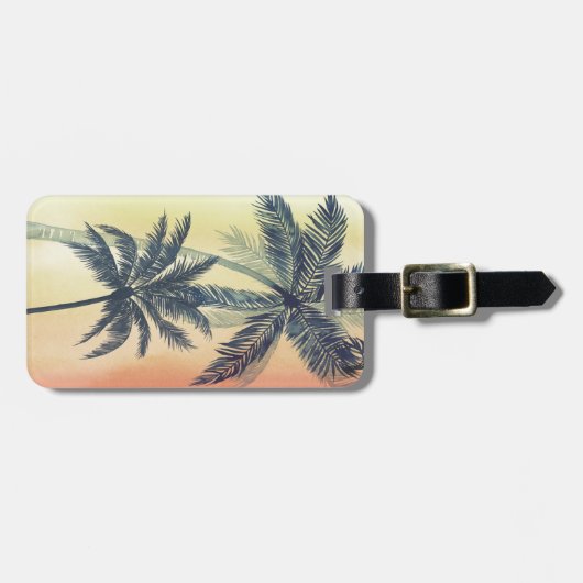 Tropical Palm Blätter Gepäckanhänger (Vorderseite horizontal)