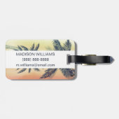 Tropical Palm Blätter Gepäckanhänger (Rückseite horizontal)