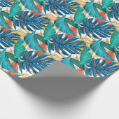Tropical Palm Blätter Geschenkpapier (Ecke)