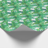 Tropical Palm Blätter Geschenkpapier (Ecke)