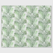 Tropical Palm Blätter Geschenkpapier (Flach)