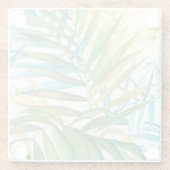 Tropical Palm Blätter Glasuntersetzer (Rückseite)