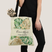 Tropical Palm Blätter Gold Tasche (Von Nahem)