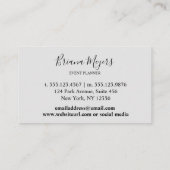 Tropical Palm Blätter Gold Visitenkarte (Rückseite)