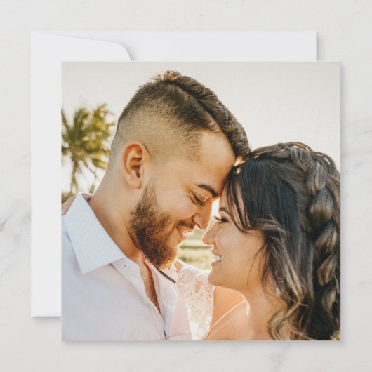 Tropical Palm Blätter grün Save the Date Hochzeit  Einladung (Rückseite)