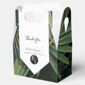 Tropical Palm Blätter Grüne Hochzeit Geschenkschachtel (Geöffnet)
