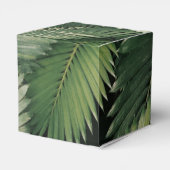 Tropical Palm Blätter Grüne Hochzeit Geschenkschachtel (Rückseite)