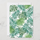 Tropical Palm Blätter Hochzeit Einladung (Rückseite)