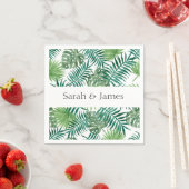 Tropical Palm Blätter Hochzeitspapier Napkin Serviette (Beispiel)