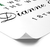 Tropical Palm Blätter Hochzeitssymbol Poster (Ecke)