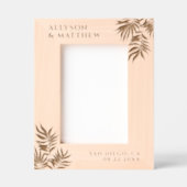 Tropical Palm Blätter Individuelle Name Hochzeit Geätzte Rahmen (Vorderseite)