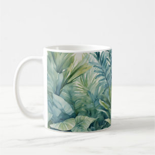 Tropical Palm Blätter Innenbereich Pflanze Kaffeetasse