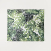 Tropical Palm Blätter Island Paradies Hintergrund Wandteppich (Vorderseite (Horizontal))