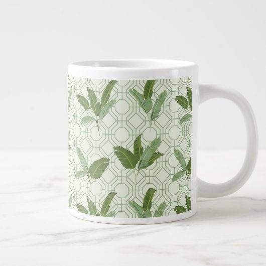 Tropical Palm Blätter Jumbo-Tasse (Rechts)