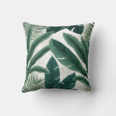 Tropical Palm Blätter Kissen (Rückseite)