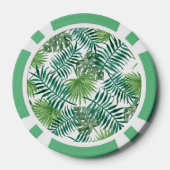 Tropical Palm Blätter Leaf Junggeselinnen-Abschied Pokerchips (Rückseite)