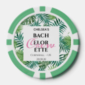 Tropical Palm Blätter Leaf Junggeselinnen-Abschied Pokerchips (Vorderseite)