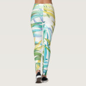 Tropical Palm Blätter Leggings (Rückseite)