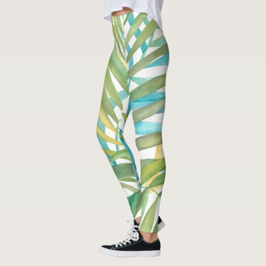 Tropical Palm Blätter Leggings (Links)