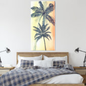 Tropical Palm Blätter Leinwanddruck (Insitu (Schlafzimmer))