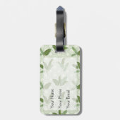 Tropical Palm Blätter| Monogramm Gepäckanhänger (Rückseite vertikal)