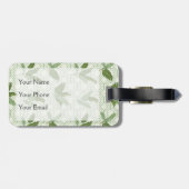 Tropical Palm Blätter| Monogramm Gepäckanhänger (Rückseite horizontal)