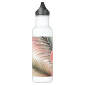 Tropical Palm Blätter Monogramm Wasser Flasche Edelstahlflasche (Links)