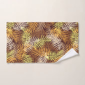 Tropical Palm Blätter Muster braune Gelbe Fern Badhandtuch Set (Handtuch)