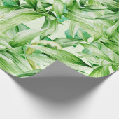 Tropical Palm Blätter Muster Geschenkpapier (Ecke)