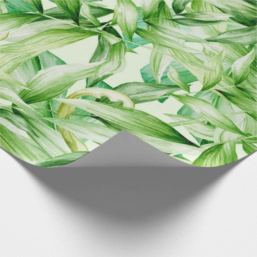 Tropical Palm Blätter Muster Geschenkpapier (Ecke)