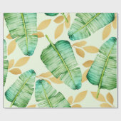 Tropical Palm Blätter Muster Geschenkpapier (Flach)