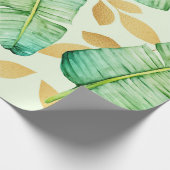 Tropical Palm Blätter Muster Geschenkpapier (Ecke)