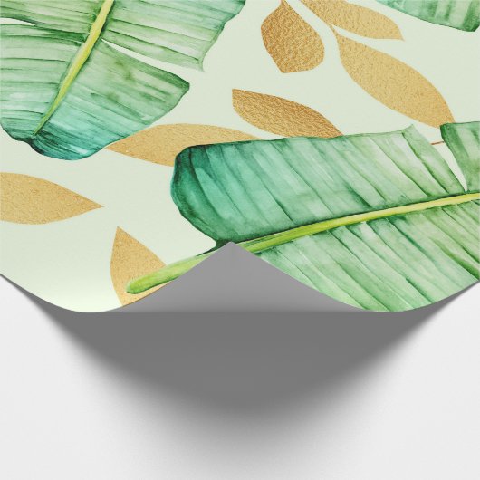 Tropical Palm Blätter Muster Geschenkpapier (Ecke)