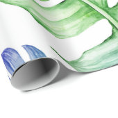 Tropical Palm Blätter Muster Geschenkpapier (Rolleneckpunkt)
