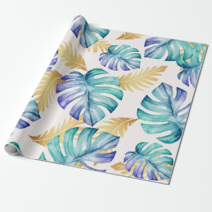 Tropical Palm Blätter Muster Geschenkpapier