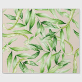 Tropical Palm Blätter Muster Geschenkpapier (Flach)