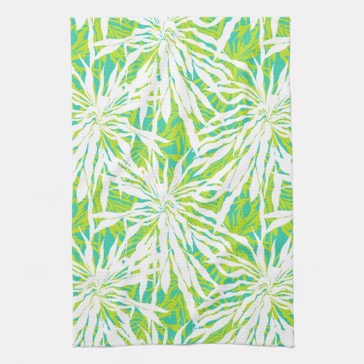 Tropical Palm Blätter Muster Handtuch (Vertikal)