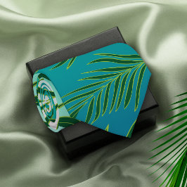 Tropical Palm Blätter Muster Krawatte