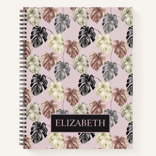Tropical Palm Blätter Muster Notizblock (Vorderseite)