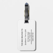 Tropical Palm Blätter Name Custom Gepäckanhänger (Rückseite vertikal)