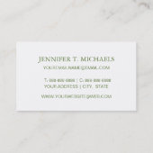 Tropical Palm Blätter| Name hinzufügen Visitenkarte (Rückseite)