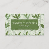 Tropical Palm Blätter| Name hinzufügen Visitenkarte (Vorderseite)