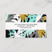 Tropical Palm Blätter | Natural Business Card Visitenkarte (Rückseite)