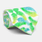 Tropical Palm Blätter Necktie - Green Botanical Krawatte (Gerollt)