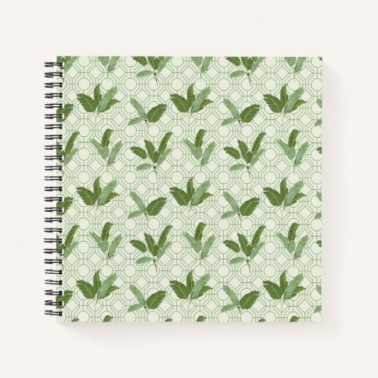Tropical Palm Blätter Notizbuch (Vorderseite)