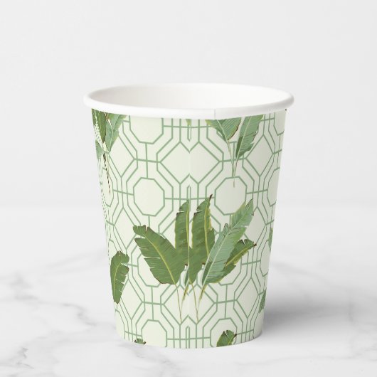 Tropical Palm Blätter Pappbecher (Rechts)